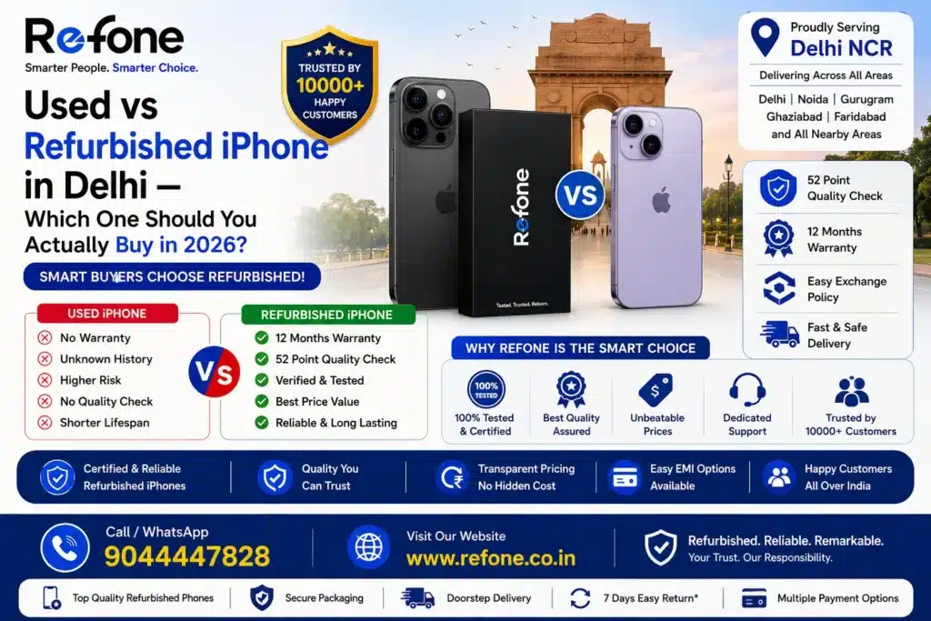 Used vs Refurbished iPhone in Delhi 