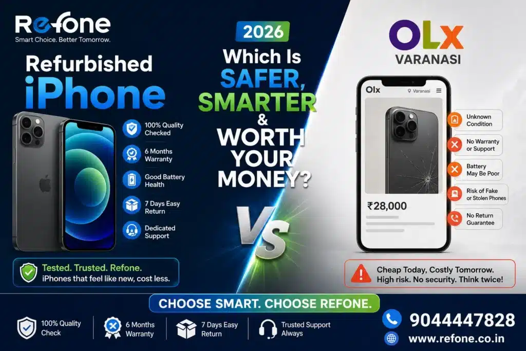 Refurbished iPhone vs OLX Varanasi 