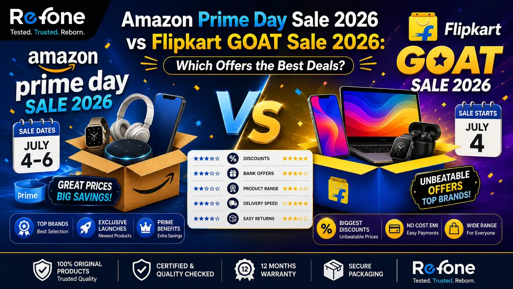 Amazon Prime Day Sale 2026 vs Flipkart GOAT Sale 2026: Which Offers the Best Deals?