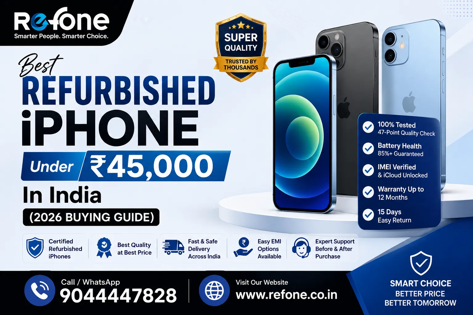 Best Refurbished iPhone Under ₹45000 In India (2026 Buying Guide)