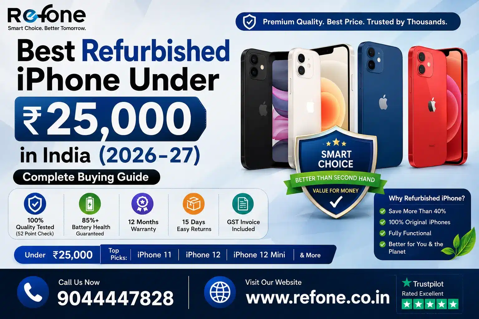 Best Refurbished iPhone Under ₹25000 in India (2026–27)
