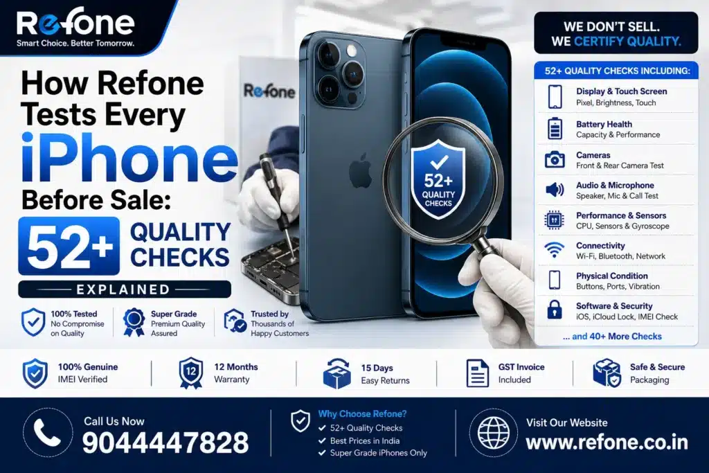 Refone Tests Every iPhone Before Sale: 52+ Quality Checks Explained