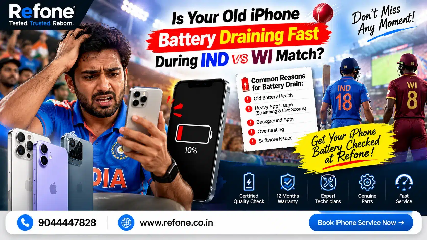 Is Your Old iPhone Battery Draining Fast During IND vs WI Match?