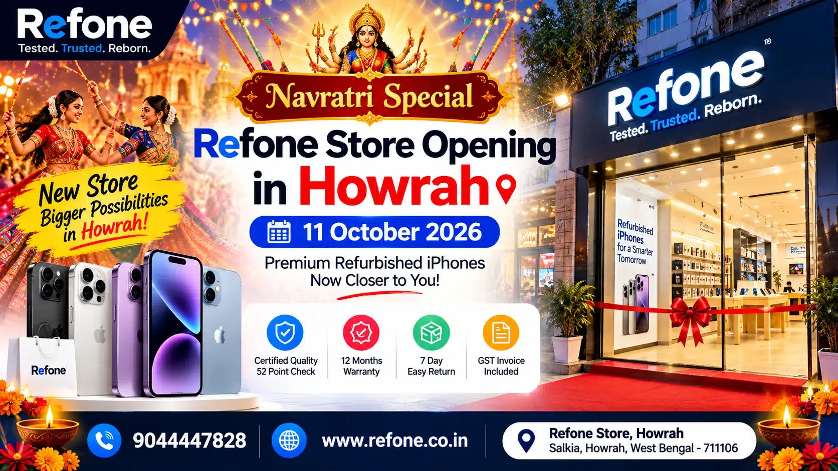 Refone Store Opening in Howrah on 11 October 2026: Navratri Special