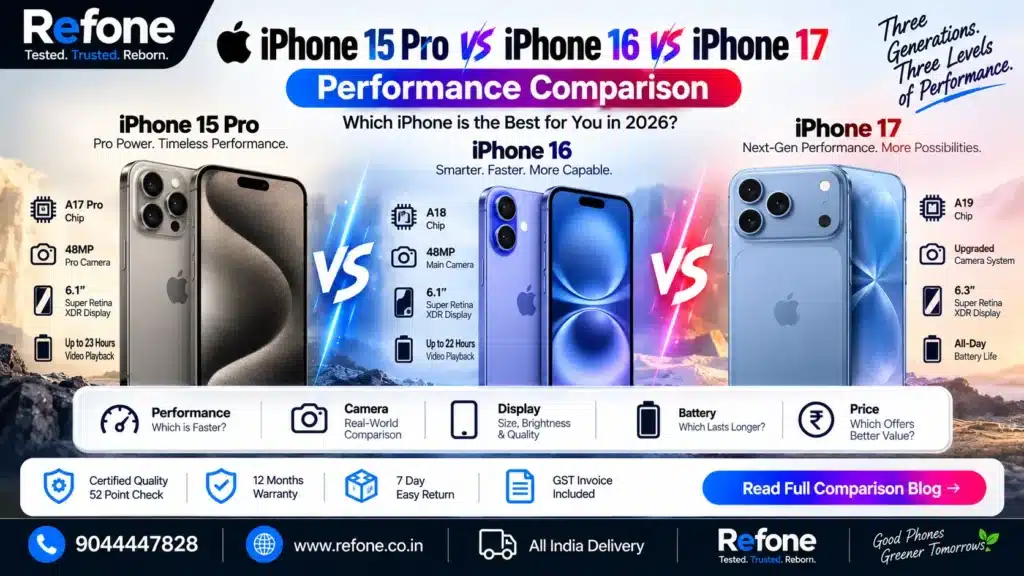 iPhone 15 Pro vs iPhone 16 vs iPhone 17